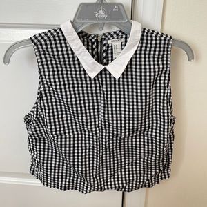 Forever 21 Gingham Tank Top with Collar
